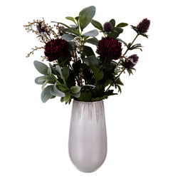 Peony Chrysanthemums in Vase, Purple